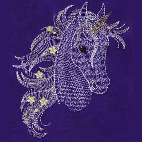 Free Embroidery Design Noble Unicorn I Sew Free