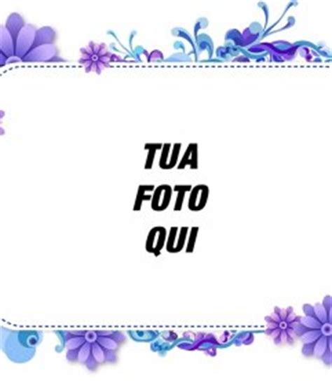 Scegli tra centinaia di fantasie e designer o stampa il tuo motivo. Cornice per la tua foto di fiori viola e blu - Fotoeffetti