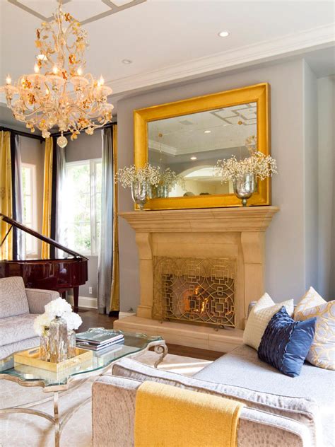 Glamorous Gold And Gray Living Room Hgtv