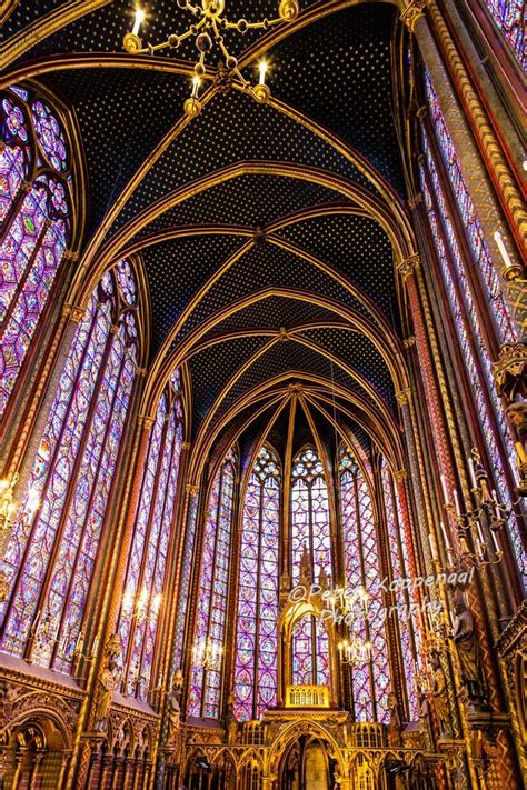 Sainte Chapelle Stain Glass Window Print Gothic French Etsy