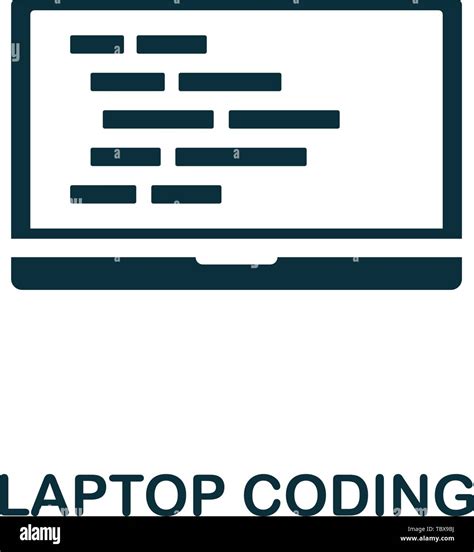 Laptop Coding Icon Creative Element Design From Programmer Icons