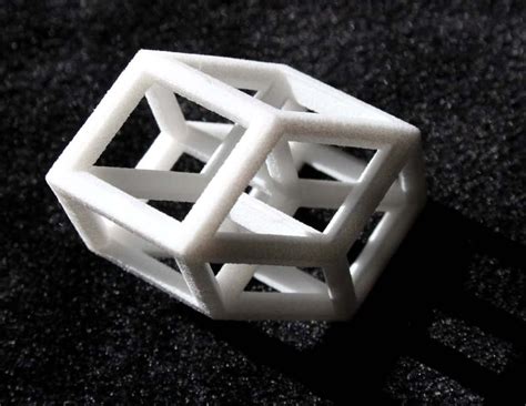 3d 4 Dimensional Tesseract Hypercube Model B Tjt46 8 Steps With