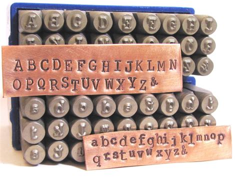 Steel Letters Typewriter Font 3mm Metal Alphabet Stamps Both Cases