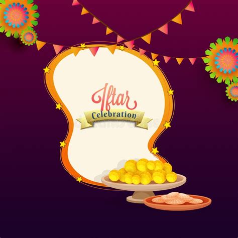 Iftar Party Celebration Concept. Stock Illustration - Illustration of