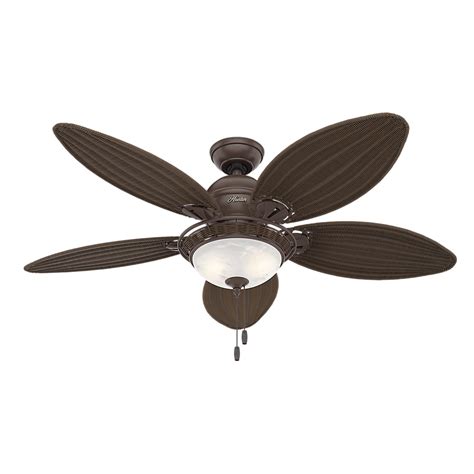 Hunter 54 Caribbean Breeze Weathered Bronze Ceiling Fan With Light