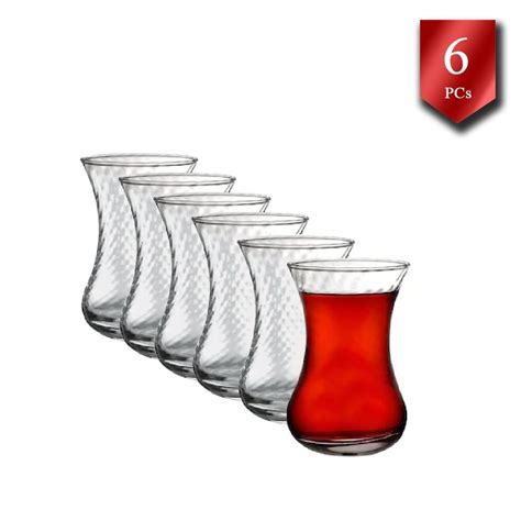 Pasabahce Authentic Turkish Tea Glasses 6 Pcs 4 1 4 Oz 125 Cc