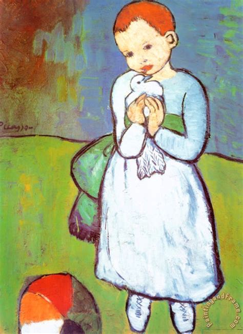 Pablo Picasso Child With A Dove C 1901 Painting Child With A Dove C