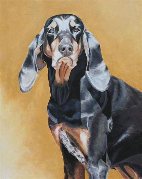 Coonhound 1 Painting By Wendy Whiteside Fine Art America