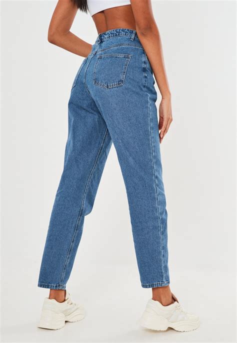Blue Riot High Waisted Rigid Mom Jeans Missguided