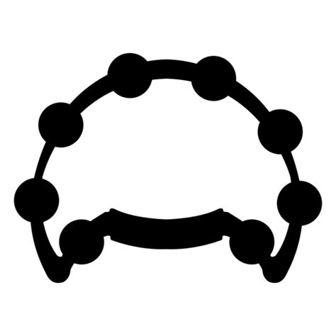 Tambourines are often used with regular percussion sets. Hand held tambourine musical instrument silhouette ...