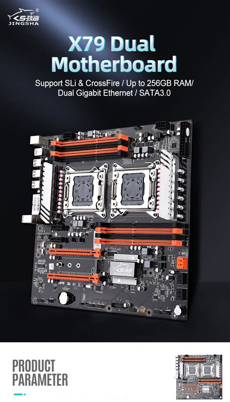 Jingsha Dual Cpu Motherboard With X79 Chipset Lga 2011max 256gb Quad