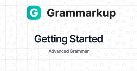 Getting Started Grammarkup