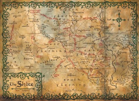mapa de la comarca del señor de los anillos fondo de pantalla del