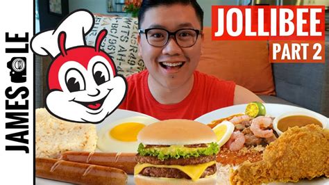 Jollibee Mukbang Palabok Aloha Burger Filipino Food Youtube