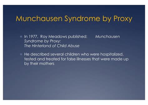 munchausen syndrome by proxy