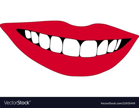 Beautiful Smile Teeth Royalty Free Vector Image