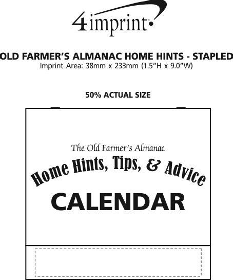 4imprintca The Old Farmers Almanac Calendar Home Hints Stapled