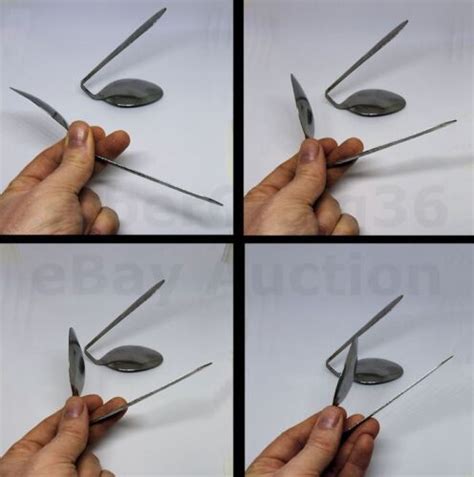 Spoon Bend Magic Trick Gimmick Curve Metal Like Psychic Mind Uri Geller Ebay