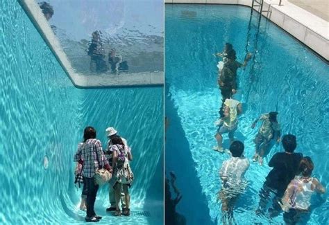 Fake Pool Cool Illusions Optical Illusions Kanazawa Japan Street Art