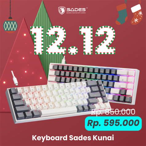 Promo Sades Kunai 3 In 1 Connection Mechanical Gaming Keyboard Grey