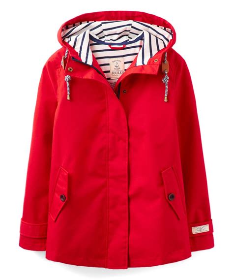Joules Red Coast Rain Coat Women Clothes Fashion Coats For Women