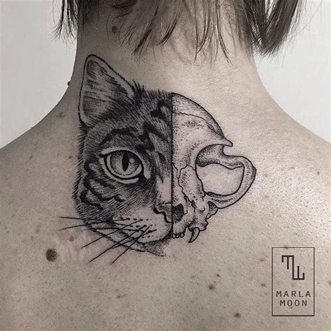 As a result, many people have parts of their bodies dedicated to a tattoo of their purring pet friend. 34 best Cat Skull Tattoo images on Pinterest | Cat skull ...