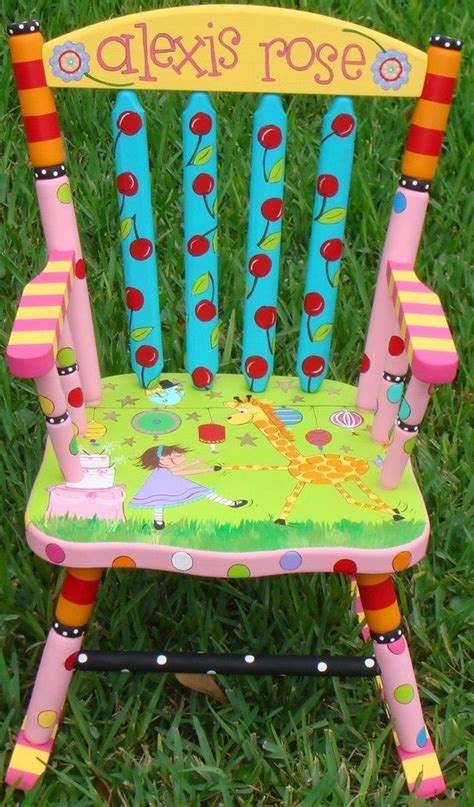 Personlaized Kids Rocker Custom Painted Rocking Chair For Etsy