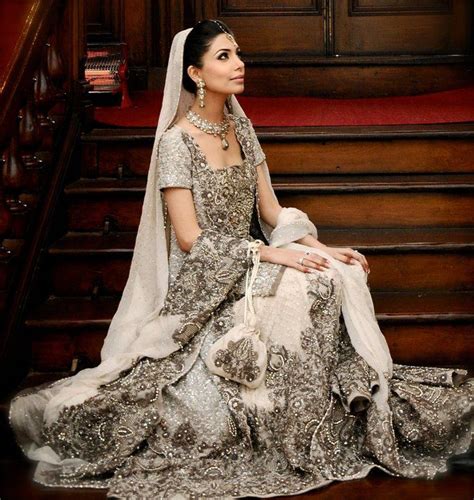 Off White Color Bridal Lehenga Product Code Pakistani