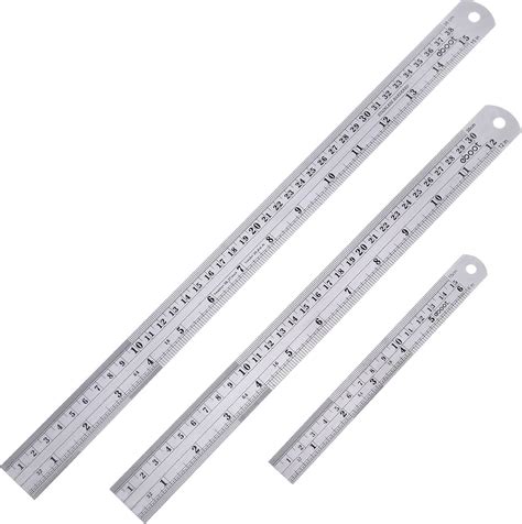 Eboot Stainless Steel Ruler Metal Ruler With Conversion