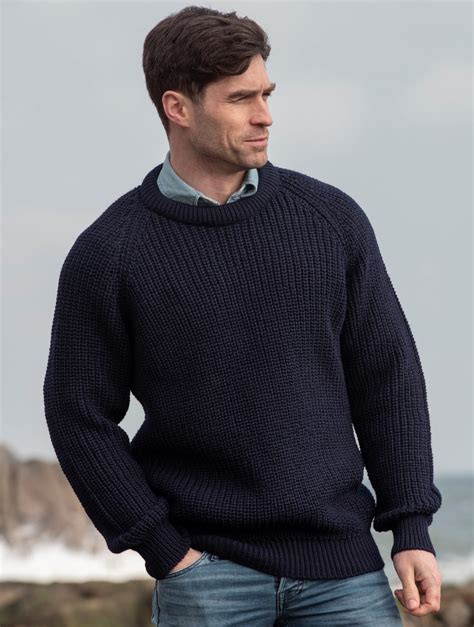 The Fisherman Rib Crew Neck Sweater C761 West End Knitwear