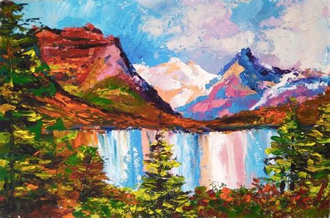 Rocky Mountains Oil Painting Original Art Arizona National Etsy In