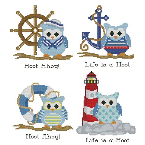 Maybe you would like to learn more about one of these? Hooties Nautical Collection Cross Stitch Pattern PDF