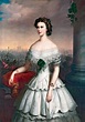 Empress Elisabeth of Austria in 1854. | Principesse, Abiti antichi, Vestiti