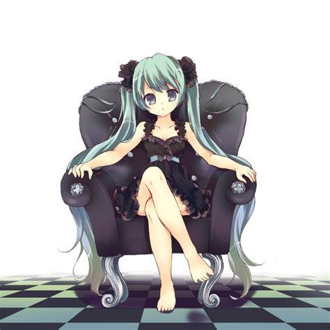 Anime Galleries Dot Net ~vocaloid~miku Sitting In Chair Pics Images Screencaps And Scans