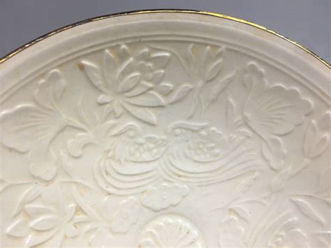 A Fine Chinese Porcelain Ding Kiln White Glaze Mandarin Duck Design