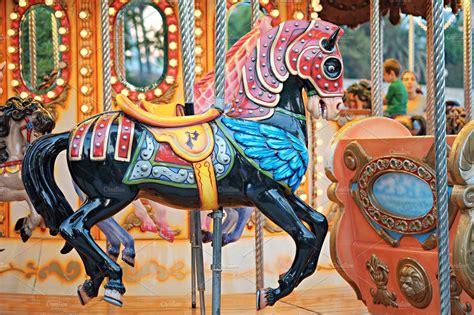 Carousel Horses Containing Carousel Horses And Round Arts