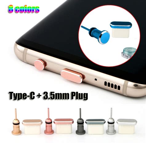 Type C Anti Dust Plug Set Usb Type C Port And Mm Earphone Jack Plug