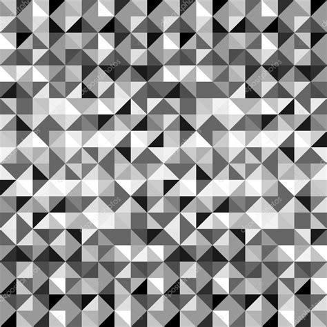 Black And White Geometric Triangles Seamless Pattern — Stock Vector