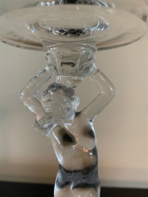 Stunning Art Deco Cambridge Nudes Glass Compote Dish Etsy