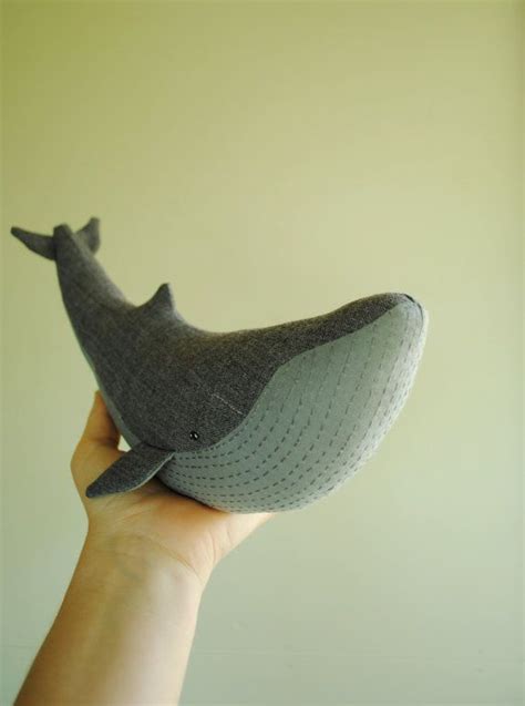 Blue Whale Soft Toy Soft Sculpture Willowynn Textile Art