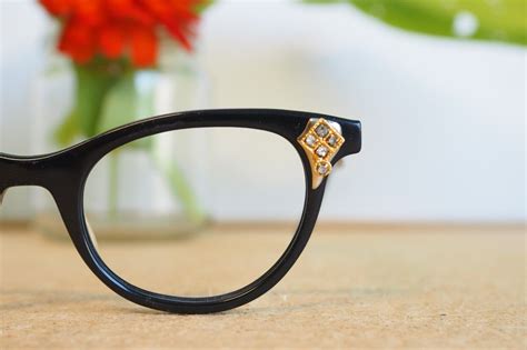 vintage cateye eyeglasses by univis 1960 s nos smalle… gem