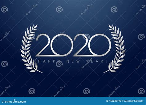 2020 Awards Logotype Isolated Elegant Abstract Silver Emblem Stock