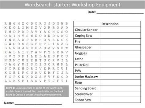 30 Wordsearches Design Technology Ks3 Gcse Keyword