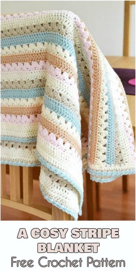 A Cozy Stripe Blanket Free Crochet Pattern Your Crochet