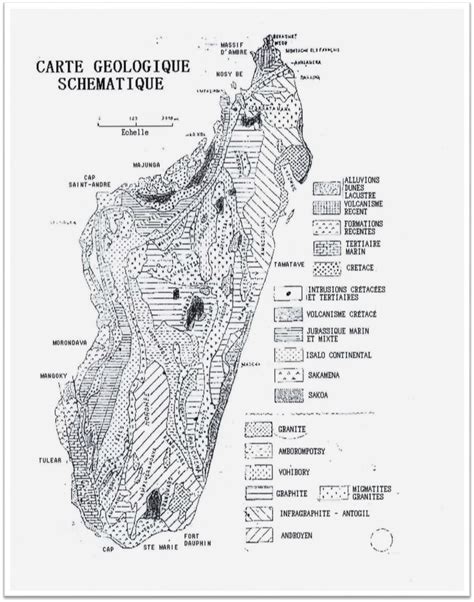Où se trouve république de madagascar sur la carte. SVT5E: Carte géologique de Madagascar