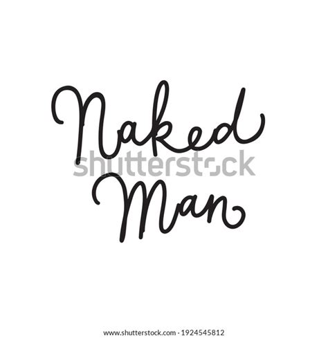 Naked Men Lettering Design Trendy Vector Stock Vector Royalty Free Shutterstock