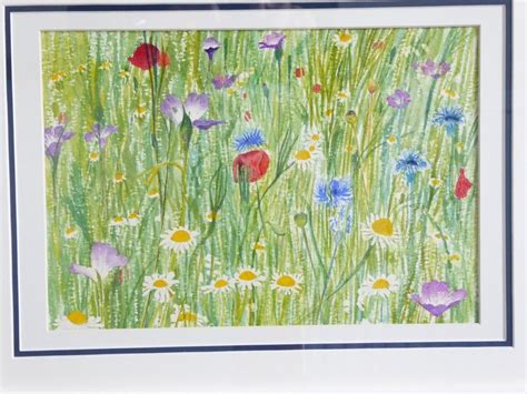 Wild Flowers An Original Watercolour Painting Flower Meadow Etsy