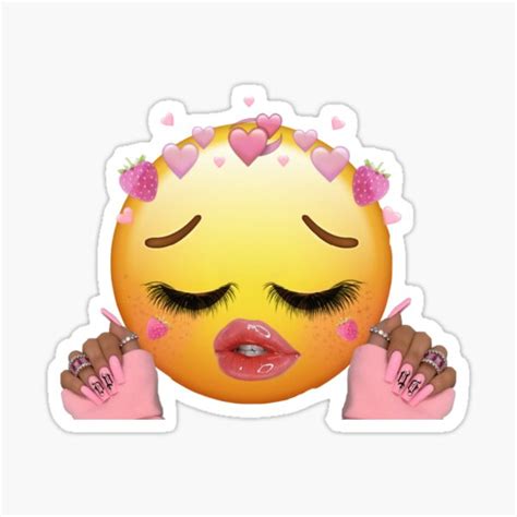Soft Girl Sassy Emoji Sticker For Sale By Albamiller Redbubble