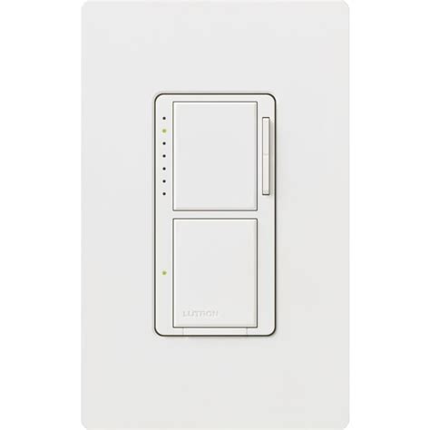 lutron maestro 300 watt single pole dual dimmer and switch white the home depot canada