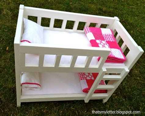 ana white camp style bunk beds for american girl or 18 dolls diy projects